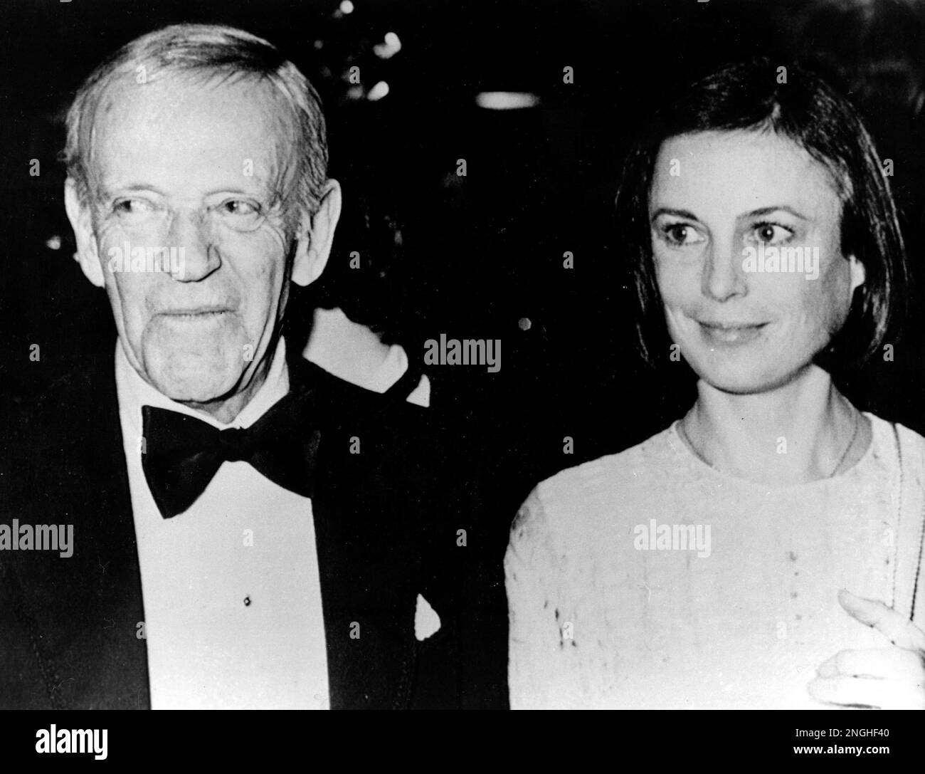 Actor-dancer Fred Astaire, 80, and jockey Robyn C. Smith, 35, attend ...
