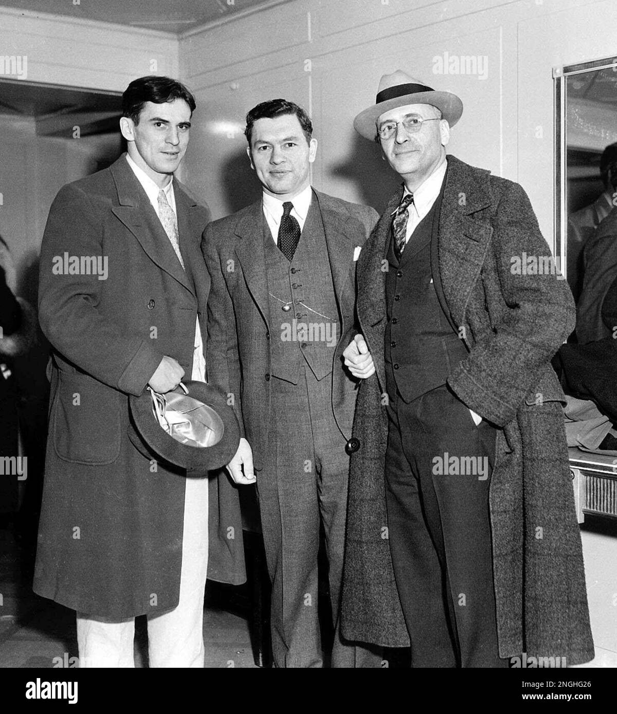 Green Bay Packers, from left: captain John McNally of Boston
