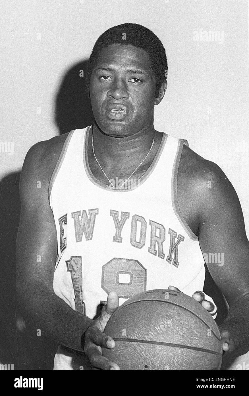 Willis Reed (19) of the New York Knickerbockers poses in New York City