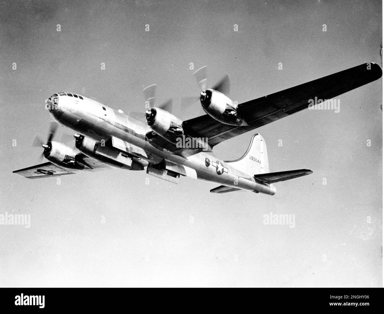 A U.S. Army B-29 Superfortress bomber plane, with its bomb bay doors ...