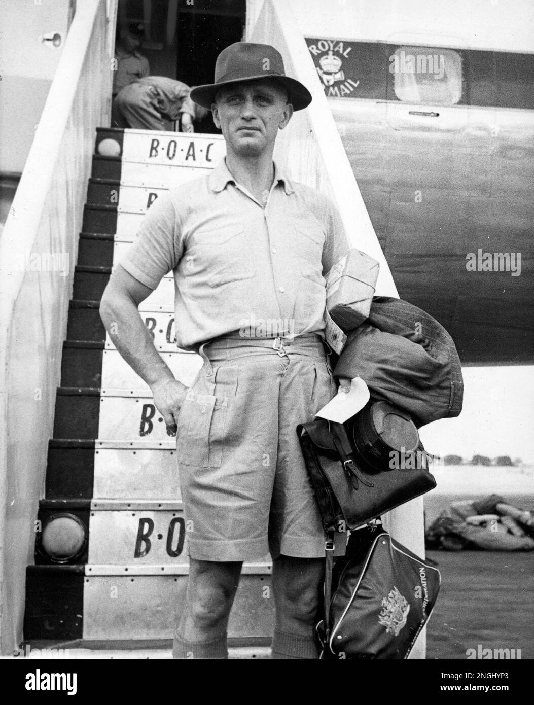 Leader of the fourman BritishHimalayan Survey Mission, Eric Shipton