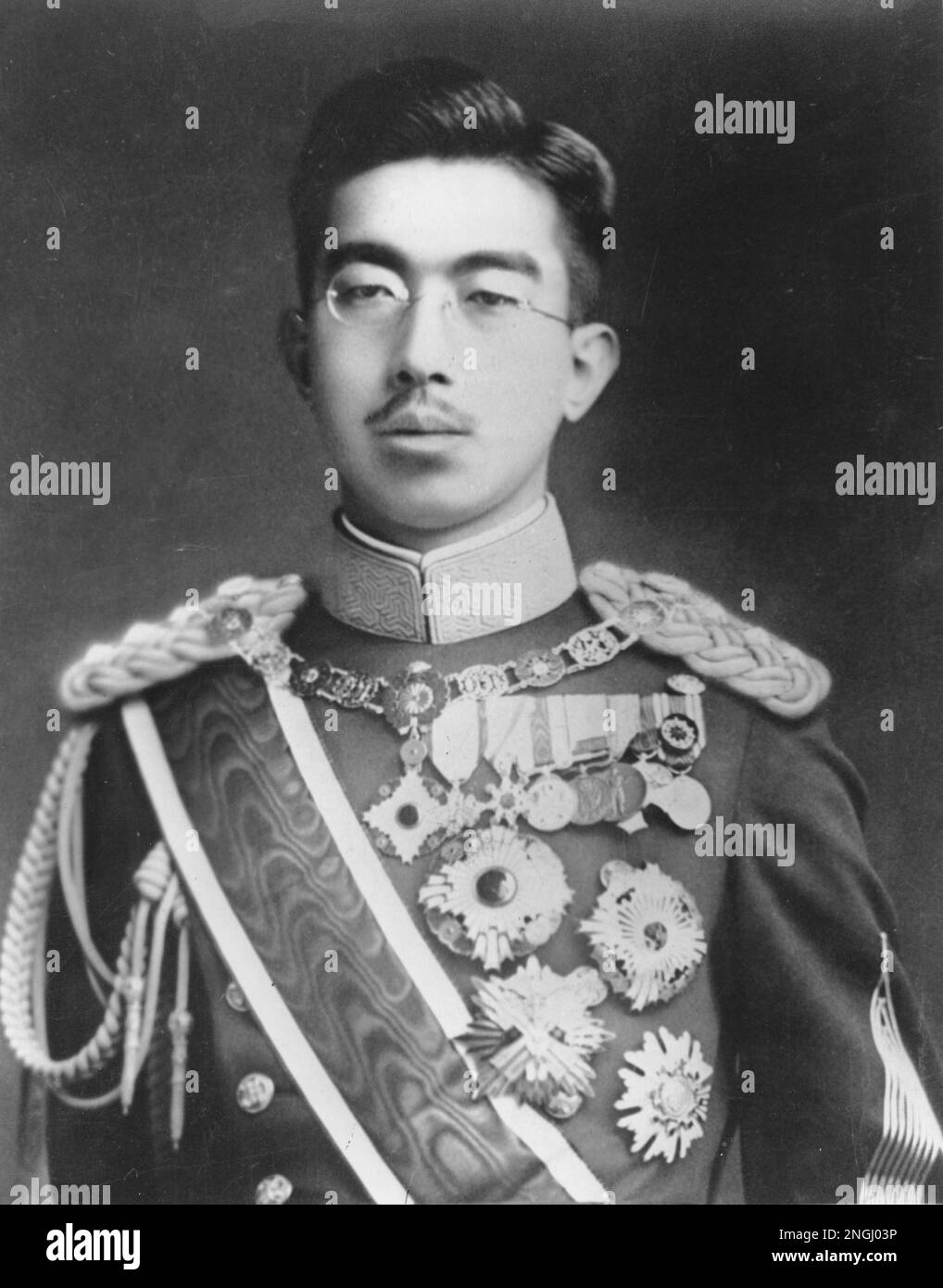 Hirohito, the 124th Emperor of Japan, is photographed in 1949. Hirohito