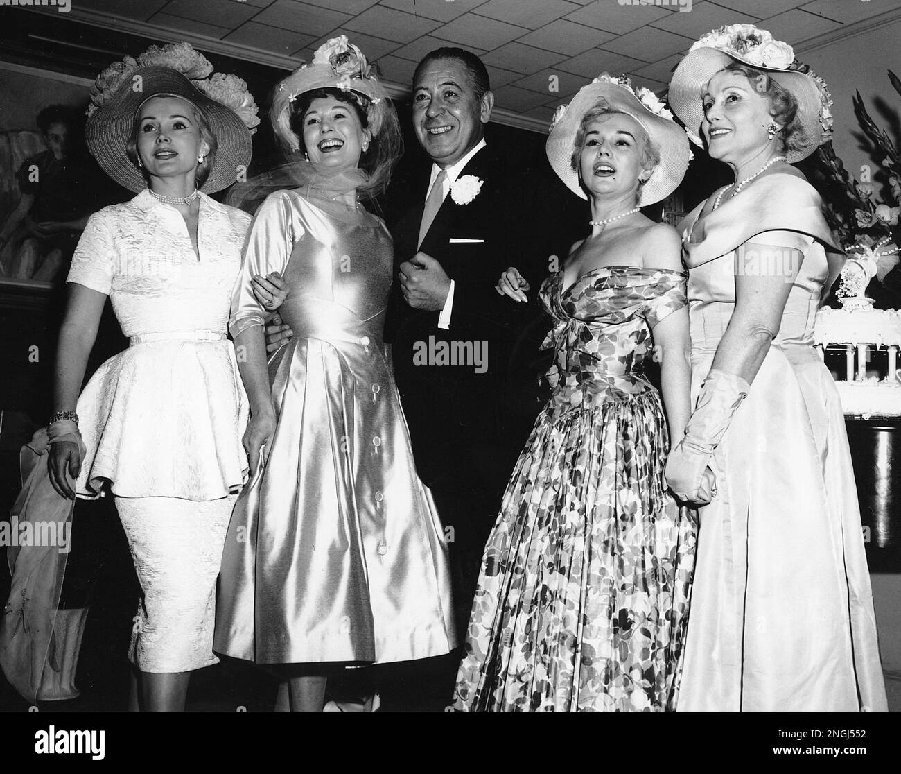 Magda Gabor, second from left, poses with her family and her husband, Arthur "Tony" Gallucci, a