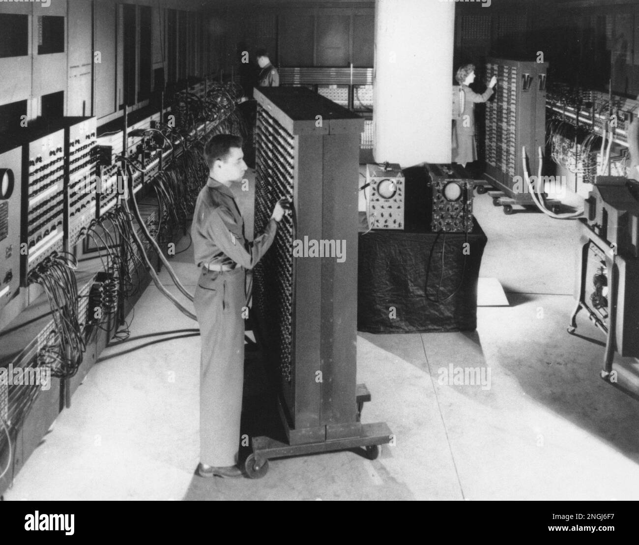 This 1946 photograph shows ENIAC, a 30ton electronic machine at the