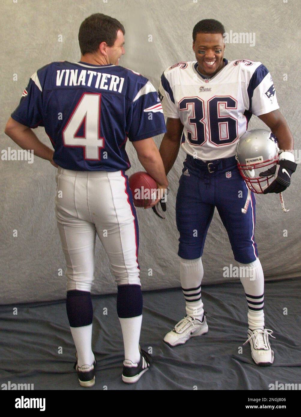 New England Patriots kicker Adam Vinatieri and safety Lawyer Milloy