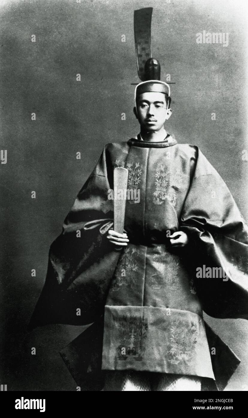 Emperor Hirohito Poses In The Imperial Robes That He Wore When He Succeeded His Father To Japan 0680