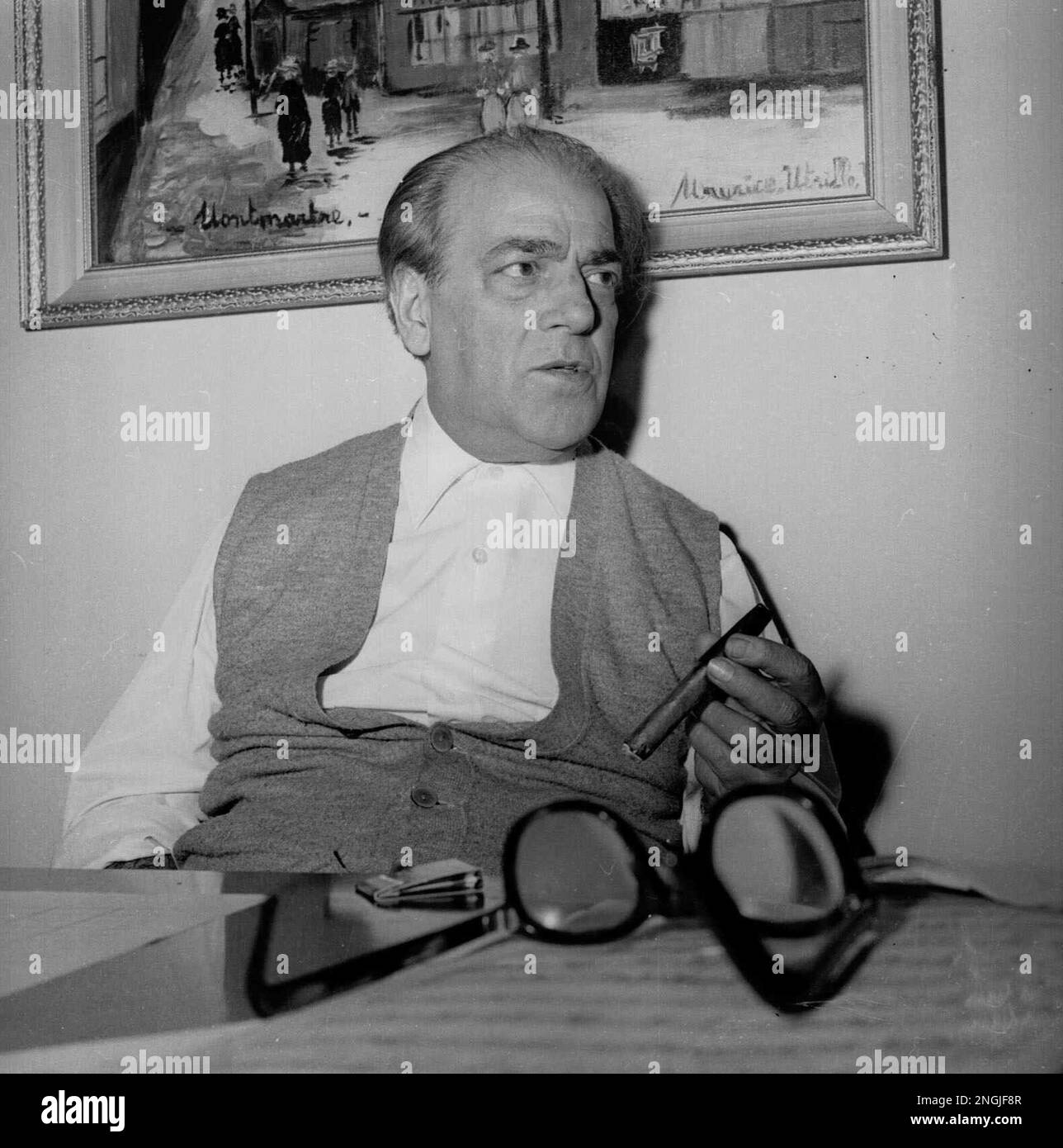 Heitor Villa-Lobos, Brazilian composer-conductor, is photographed in 