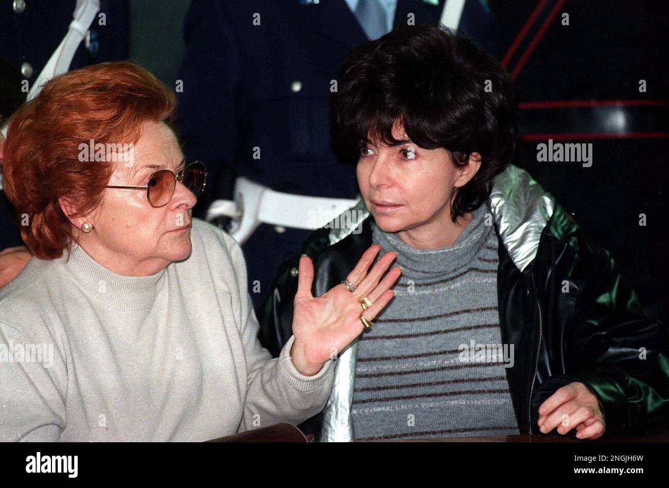 Maurizio Gucci's ex-wife Patrizia Reggiani Martinelli, right, talks to