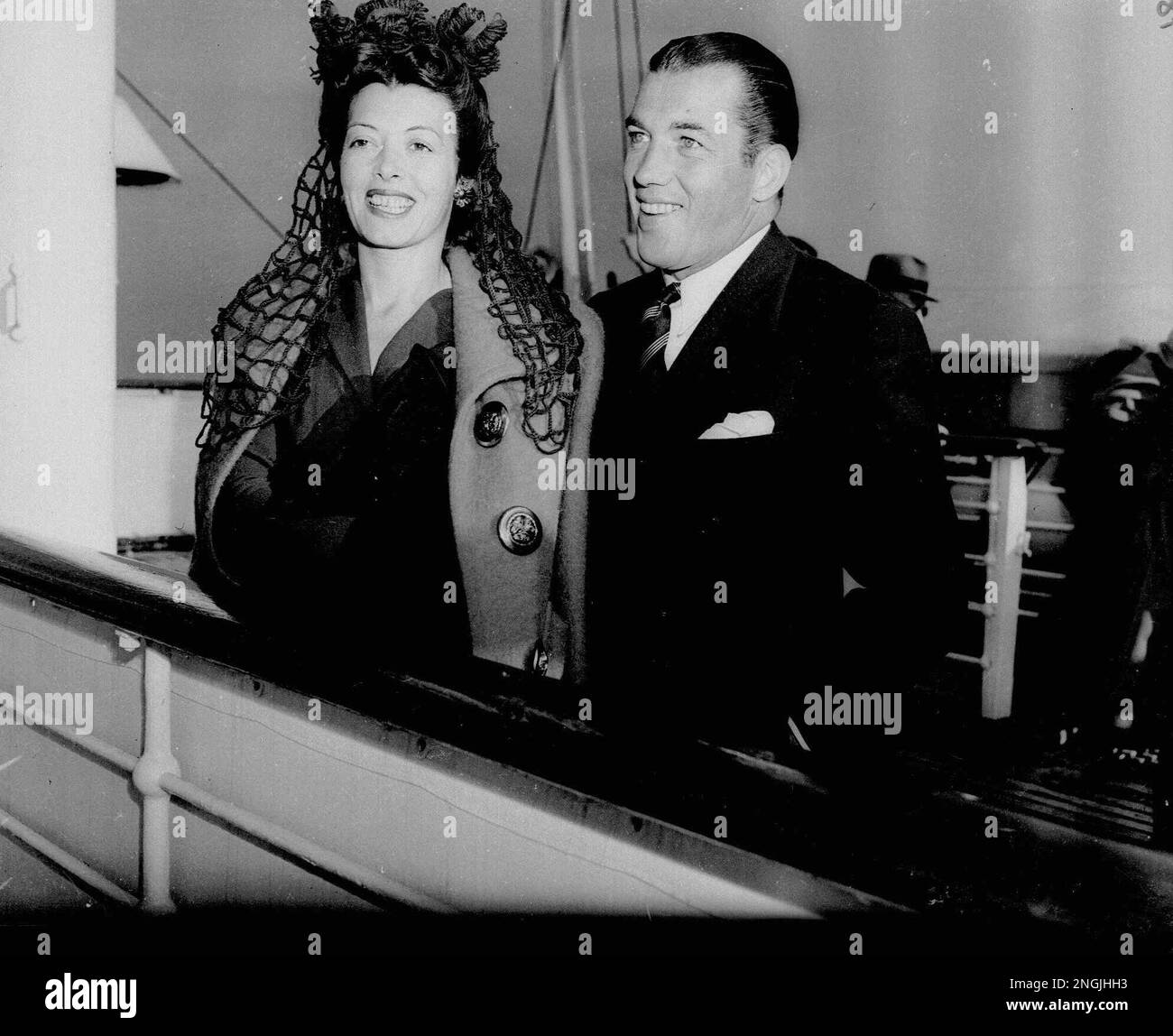 Ed Sullivan and his wife Sylvia as they arrived in New York on the U.S ...