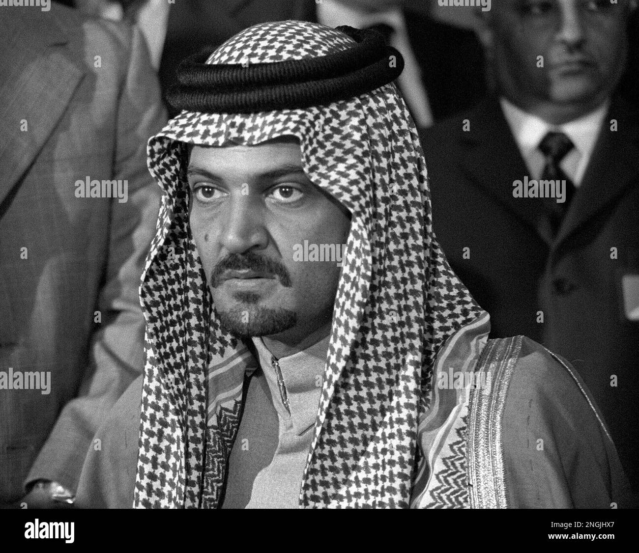 Portrait Prince Saud al Faisal SaudiArabian Foreign Minister, in Bonn