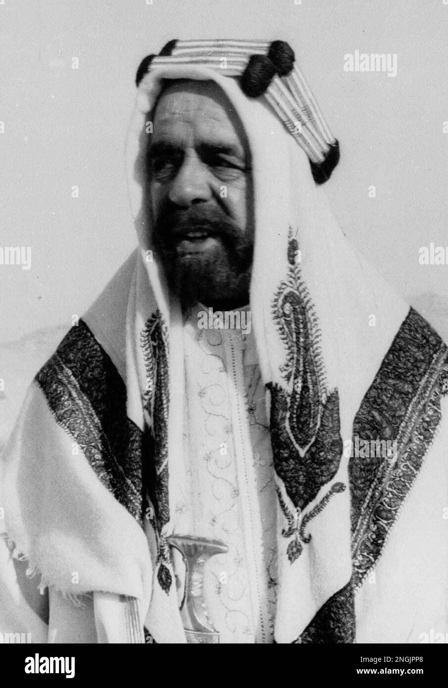 A photo circa 1959 of the Sheikh Sir Sulman Bin Hamad Al Khalifa, ruler