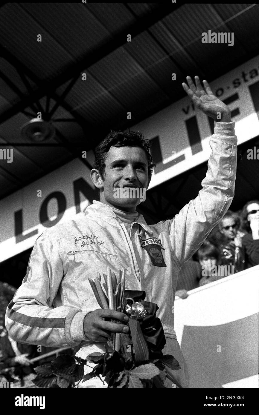 Jackie Ickx from Belgium on a Ferrari won the French Grand Prix de ...