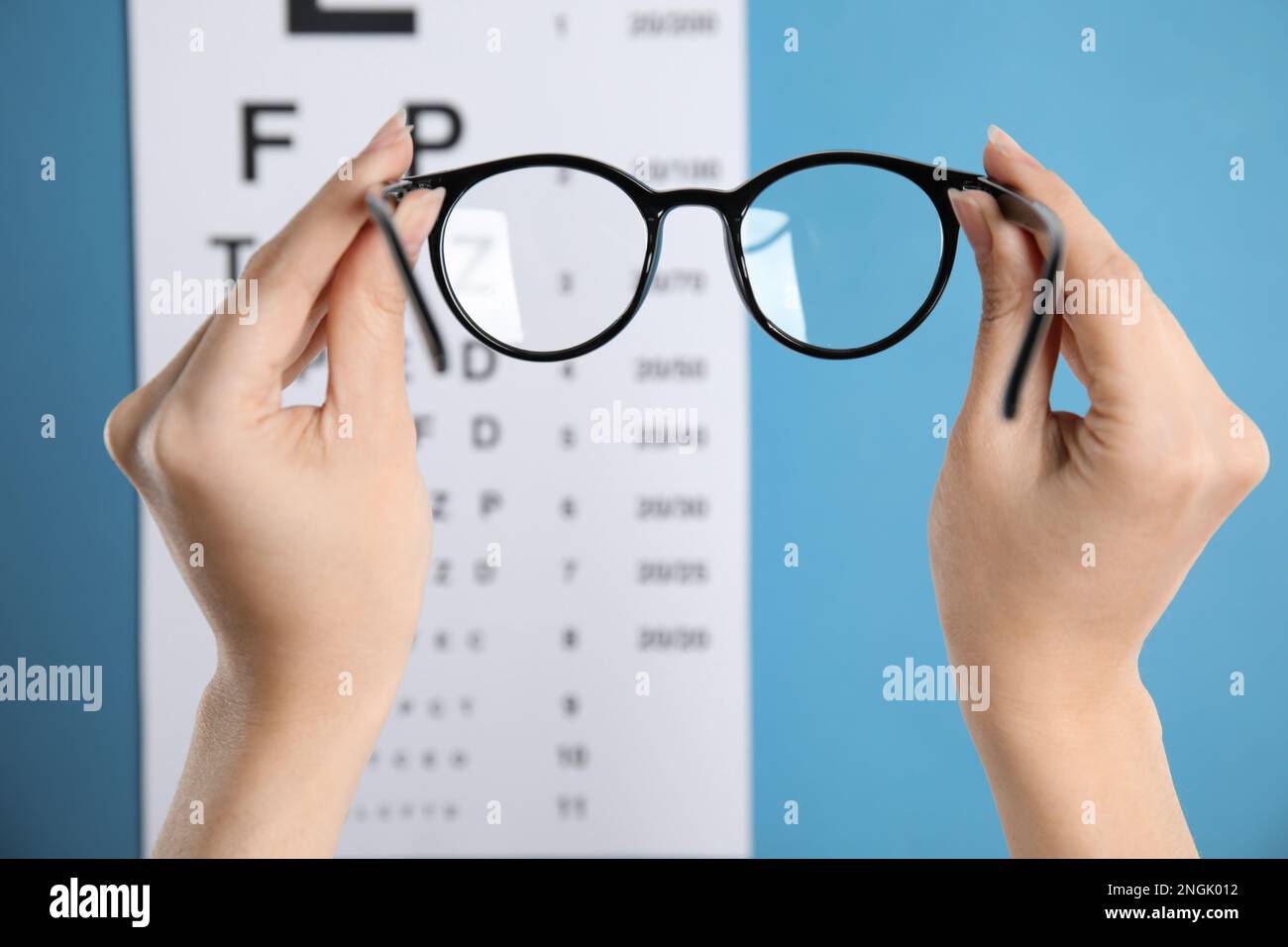 Snellen eye chart for medical ophthalmology exam Stock Photo - Alamy