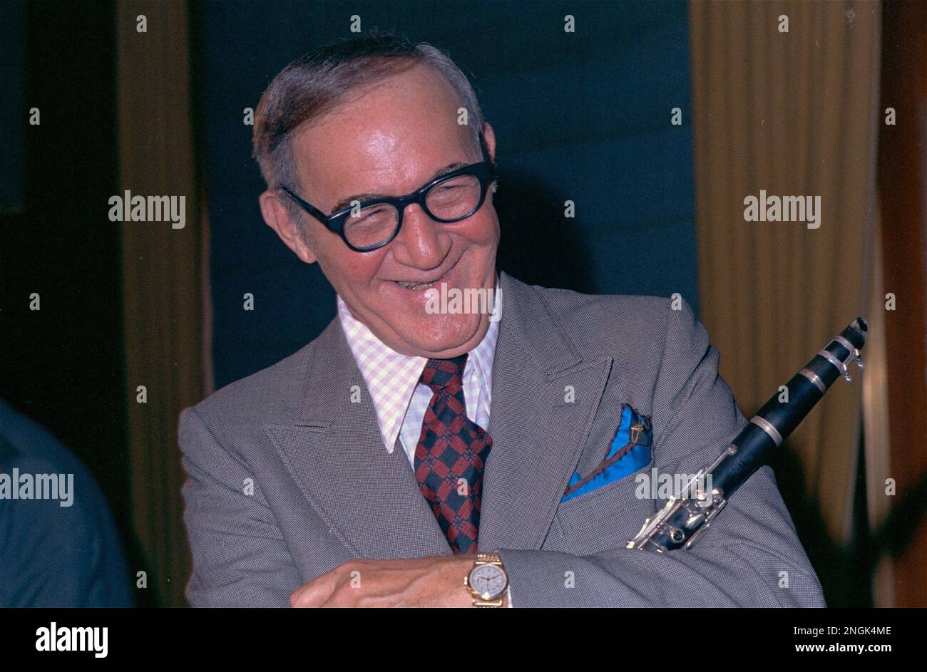 Big band player and band leader Benny Goodman appears at the