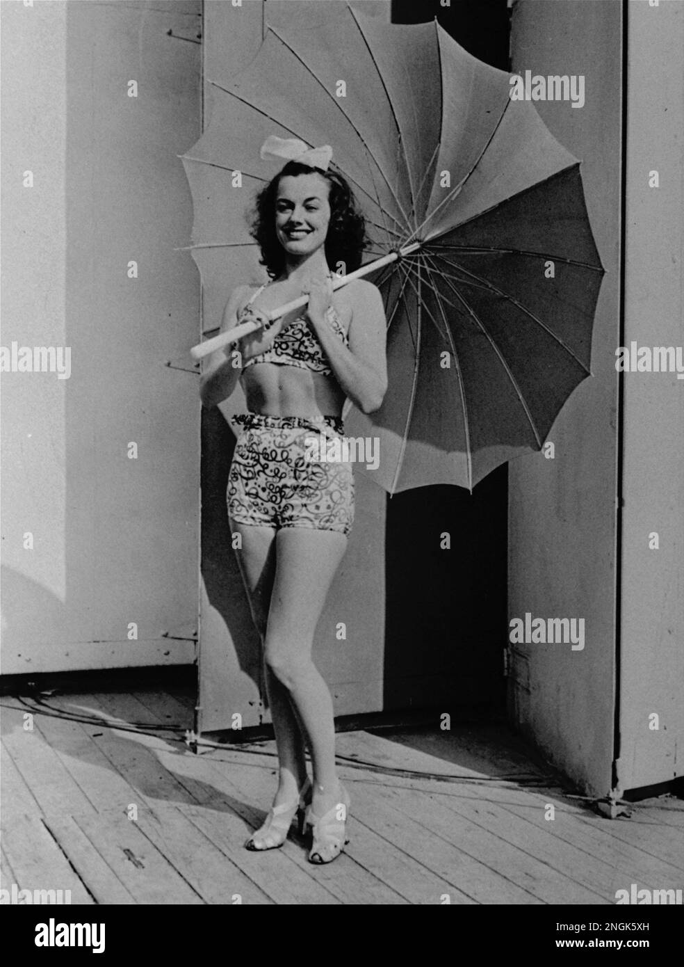 Swimming champion Eleanor Holm, star of Billy Rose's Aquacade, appears