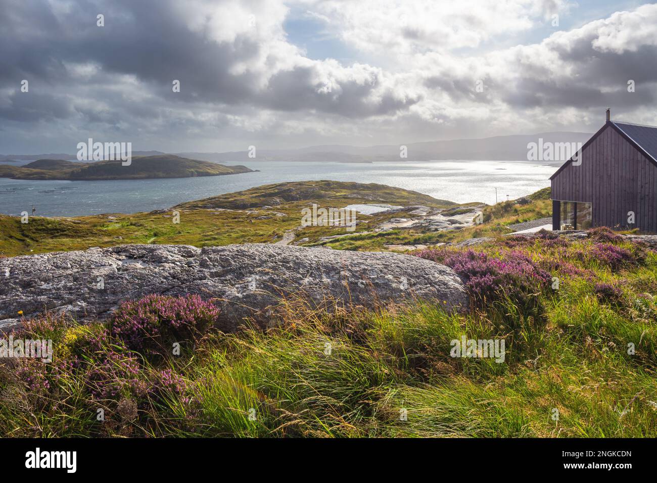 Cottage Village in the Isle of Lewis in the Outer Hebrides of Scotland ...