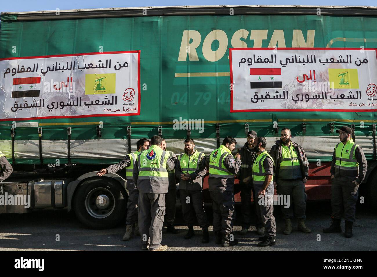 18 February 2023, Lebanon, Beirut Members of the proIranian Hezbollah