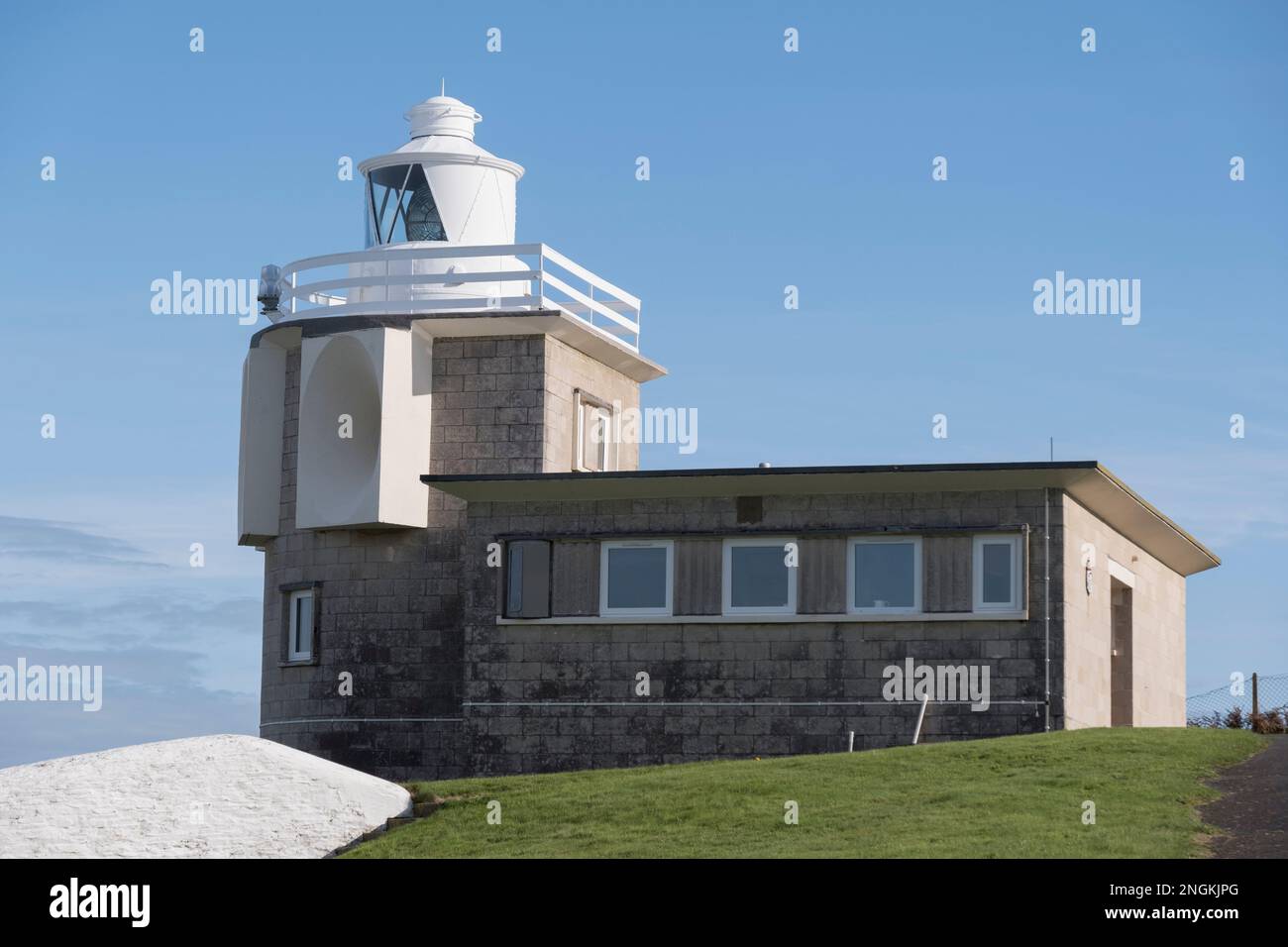 Bull Point lighthouse, Devon, UK. Stock Photo