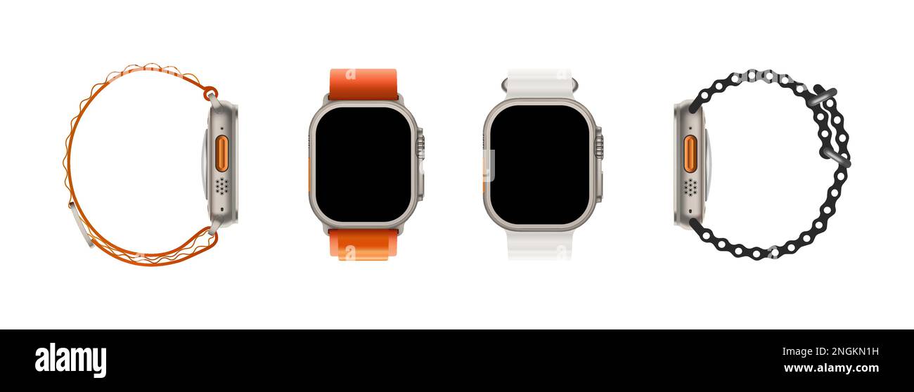Realistic vector set of Apple Watch Ultra. Vector illustration Stock Vector Image & Art Alamy