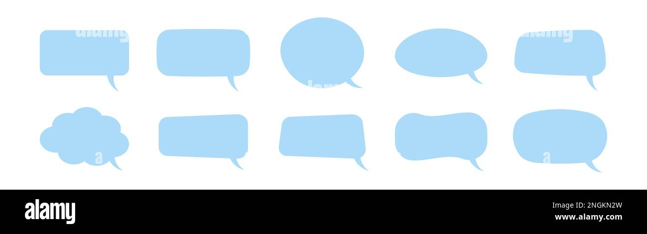 Communication concept. Speech bubble icon collection. Simple communication concept. Vector illustration. Stock Vector