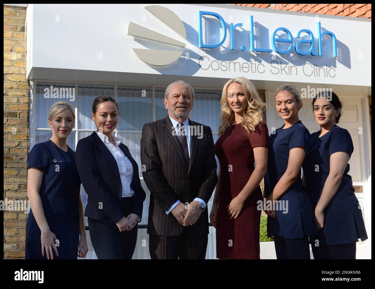 Image ©Licensed to Parsons Media. 04/03/2016. London, United Kingdom. Apprentice winner Dr Leah Totton and Lord Alan Sugar.   Apprentice winner Dr Leah Totton and Lord Alan Sugar. Dr Leah Totton alongside Lord Alan Sugar for the opening of her second clinic in Loughton  Picture by Andrew Parsons / Parsons Media Stock Photo
