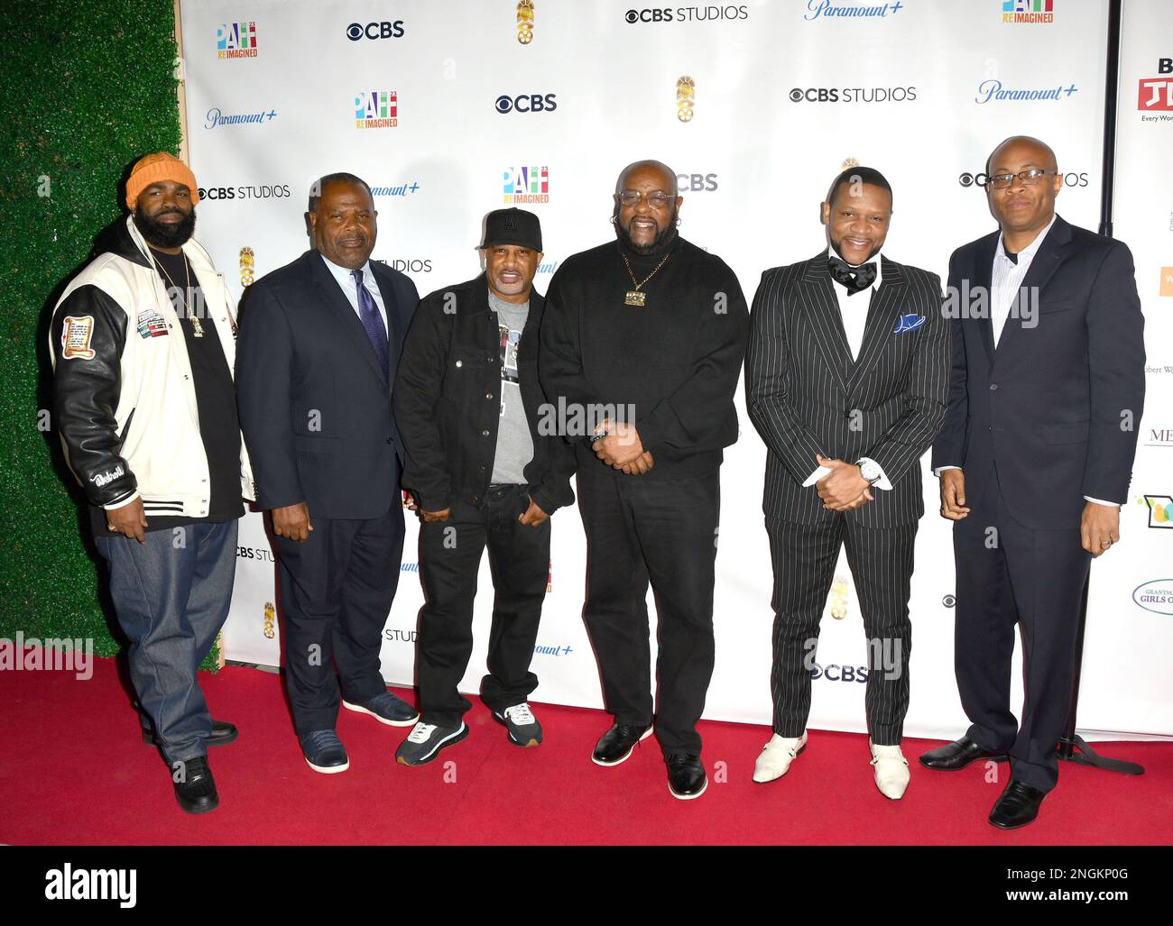 Los Angeles, Ca. 17th Feb, 2023. DJ Battlecat, Edwin Vaultz, L.A.'s OWN DJ TWINN, DJ Alonzo Williams, Q-Nice, David Velo Stewart attend the'Eve After Dark' film premiere that Pays Homage to the World-Renowned West Coast Hip Hop Club at the 2023 Pan African Film & Arts Festival on February 17, 2023 at the Cinemark BHC & XD in Los Angeles, California. Credit: Koi Sojer/Snap'n U Photos/Media Punch/Alamy Live News Stock Photo