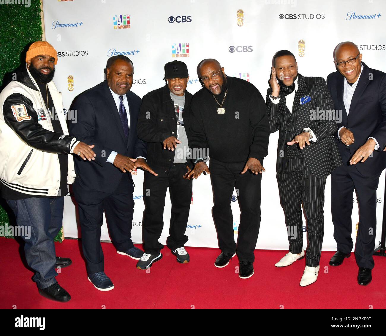 Los Angeles, Ca. 17th Feb, 2023. DJ Battlecat, Edwin Vaultz, L.A.'s OWN DJ TWINN, DJ Alonzo Williams, Q-Nice, David Velo Stewart attend the'Eve After Dark' film premiere that Pays Homage to the World-Renowned West Coast Hip Hop Club at the 2023 Pan African Film & Arts Festival on February 17, 2023 at the Cinemark BHC & XD in Los Angeles, California. Credit: Koi Sojer/Snap'n U Photos/Media Punch/Alamy Live News Stock Photo