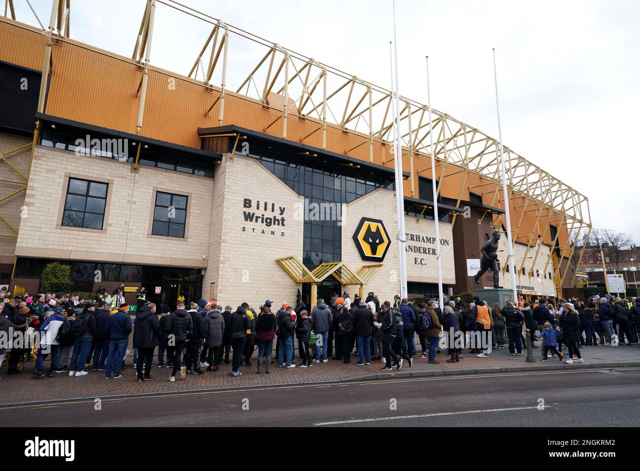 Fans arriving at the Billy Wright stand ahead of the Premier League