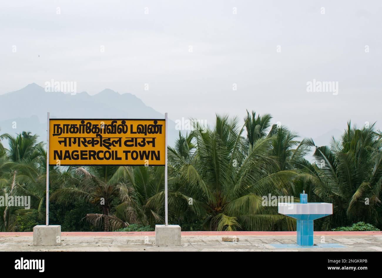 Sign board of an South Indian town named Nagercoil written in Tamil