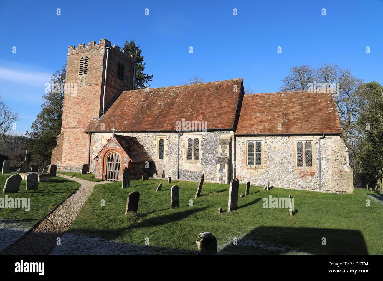 St Mary's Church, Hamstead Marshall, near Newbury, Berkshire, England Stock Photo