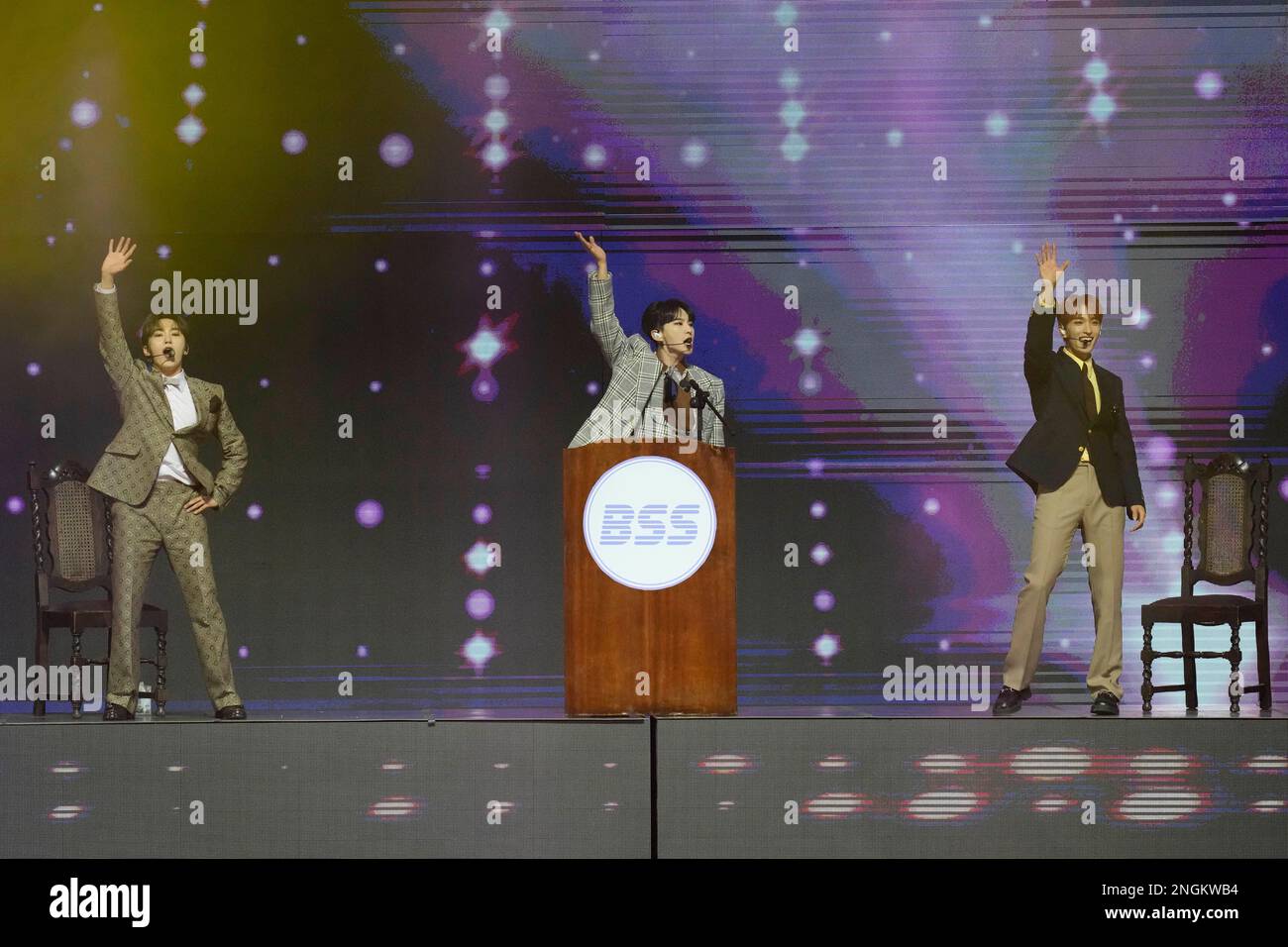 KPop boy group BSS perform during the Circle Chart Music Awards in