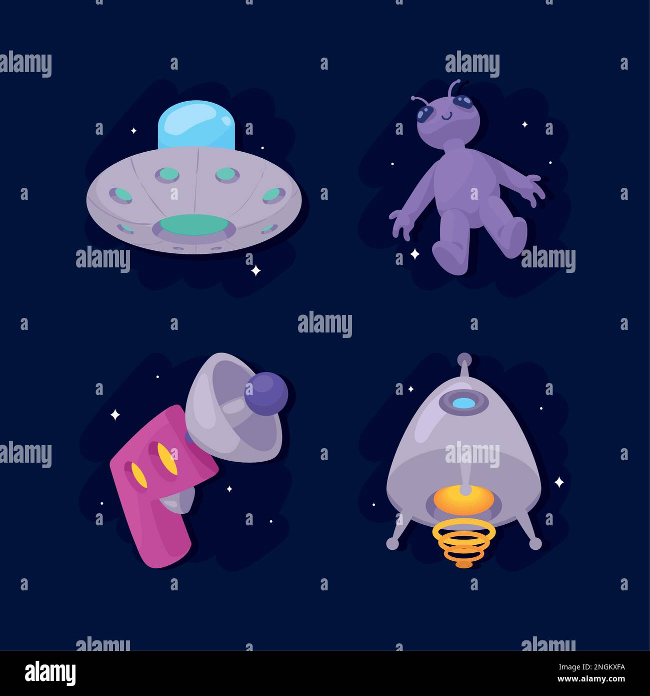 four space outer icons Stock Vector Image & Art - Alamy