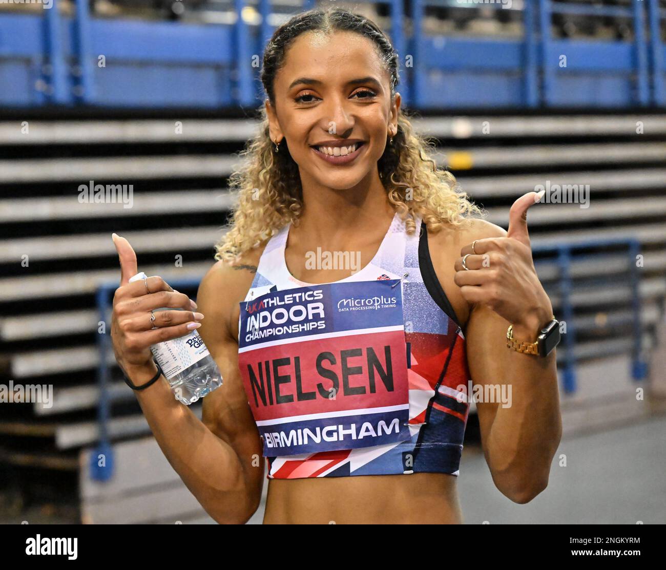 Birmingham, UK, 18 February 2023. Laviai NIELSEN of Enfield and