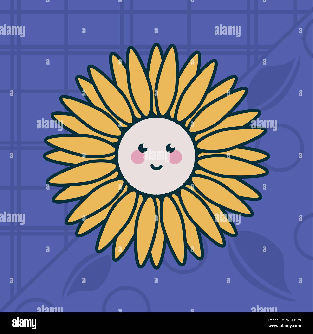 sunflower emoji retro style Stock Vector Image & Art Alamy