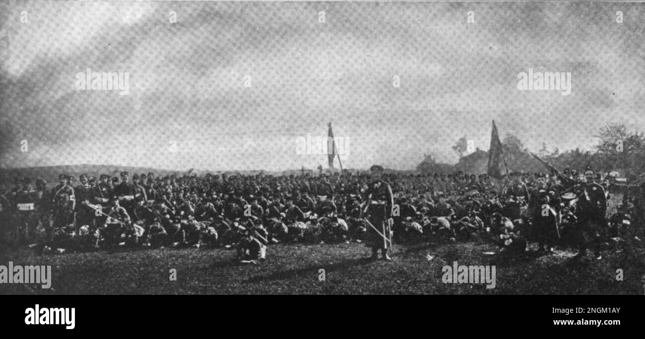 Armenian volunteers under Andranik during the Balkan War Stock Photo