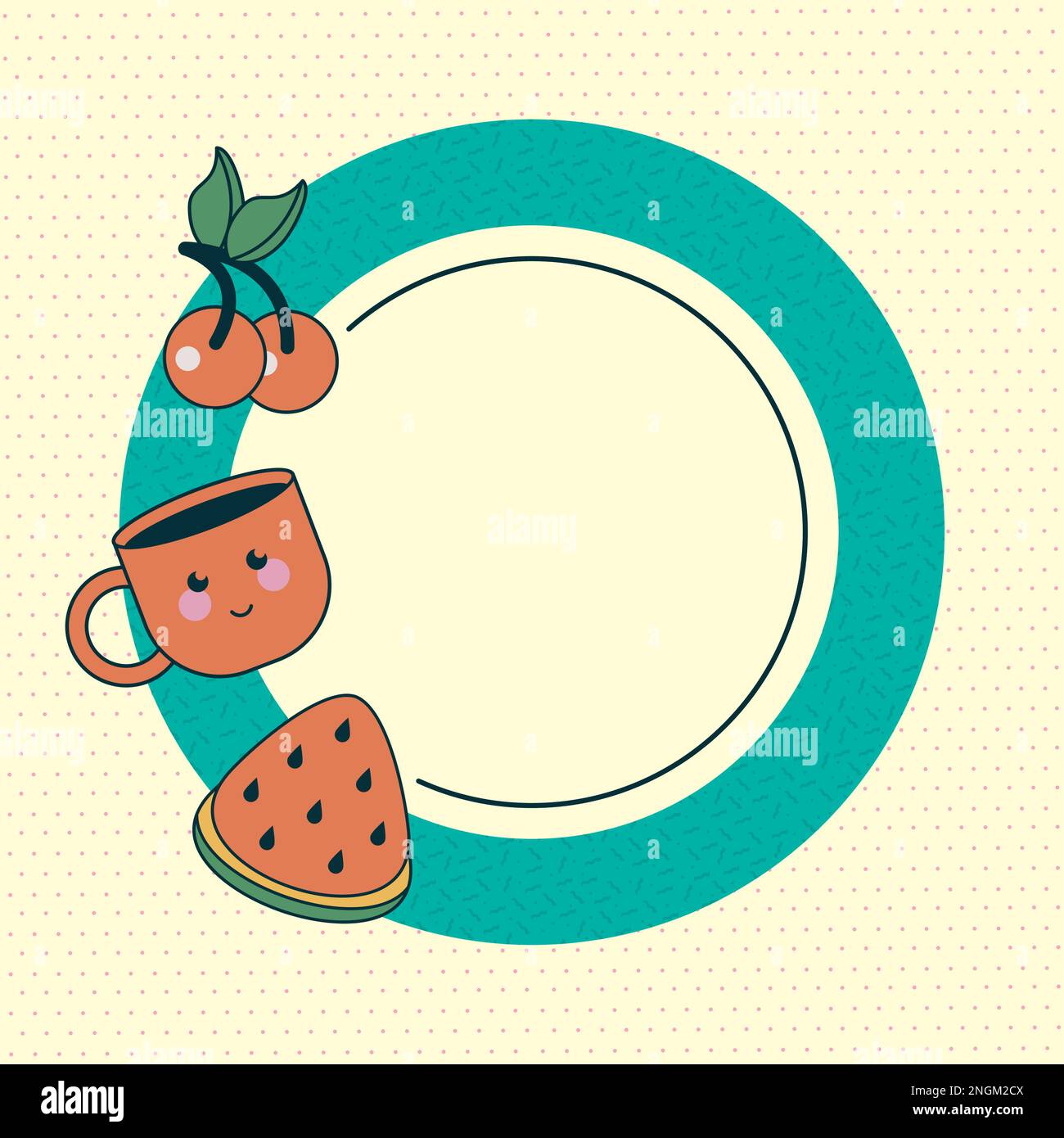 emoji cup and fruits Stock Vector Image & Art Alamy