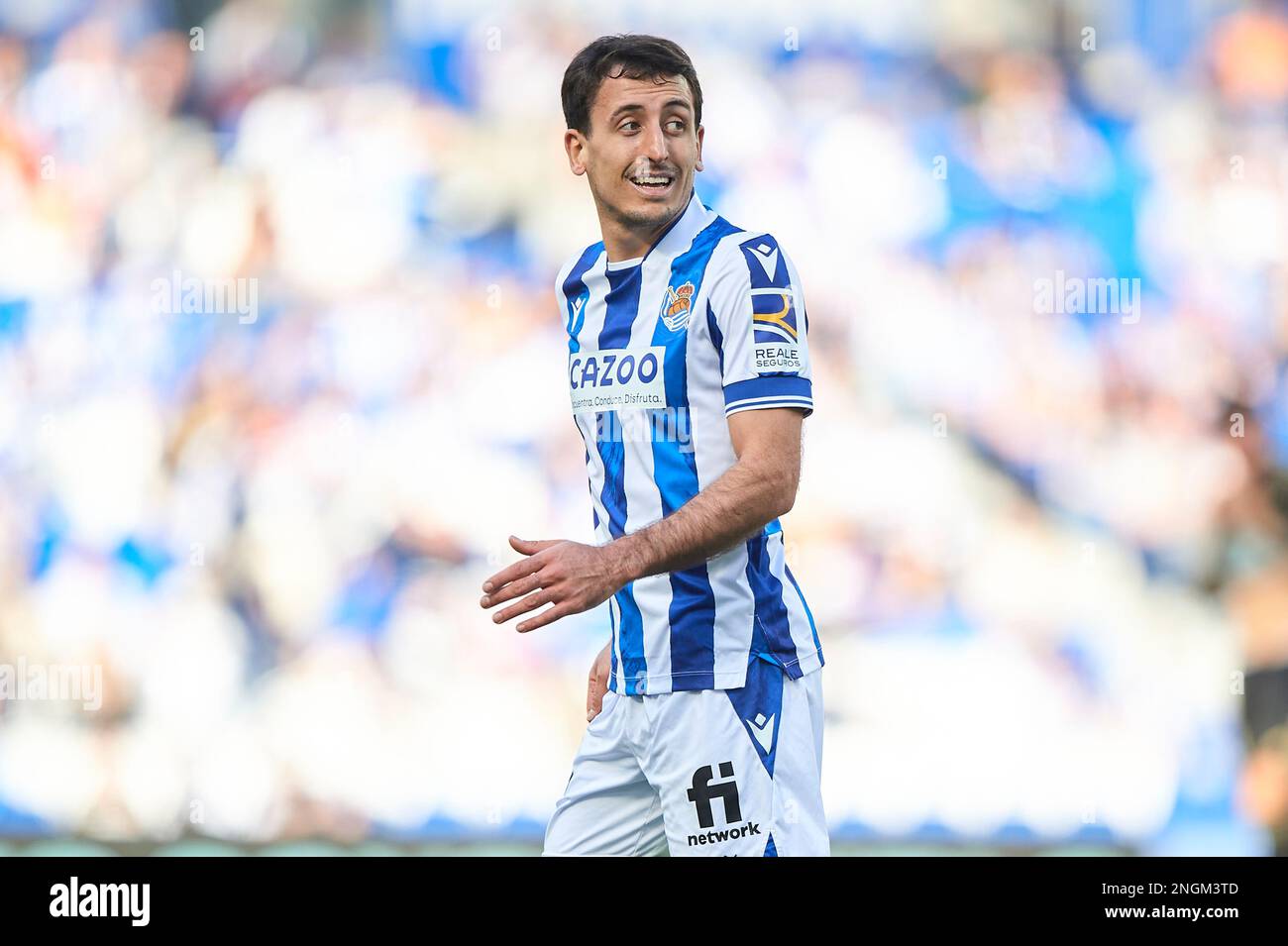 Mikel Oyarzabal of Real Sociedad during the La Liga match between Real Sociedad and RC Celta played at Reale Arena Stadium on February 18, 2023 in San Sebastian, Spain