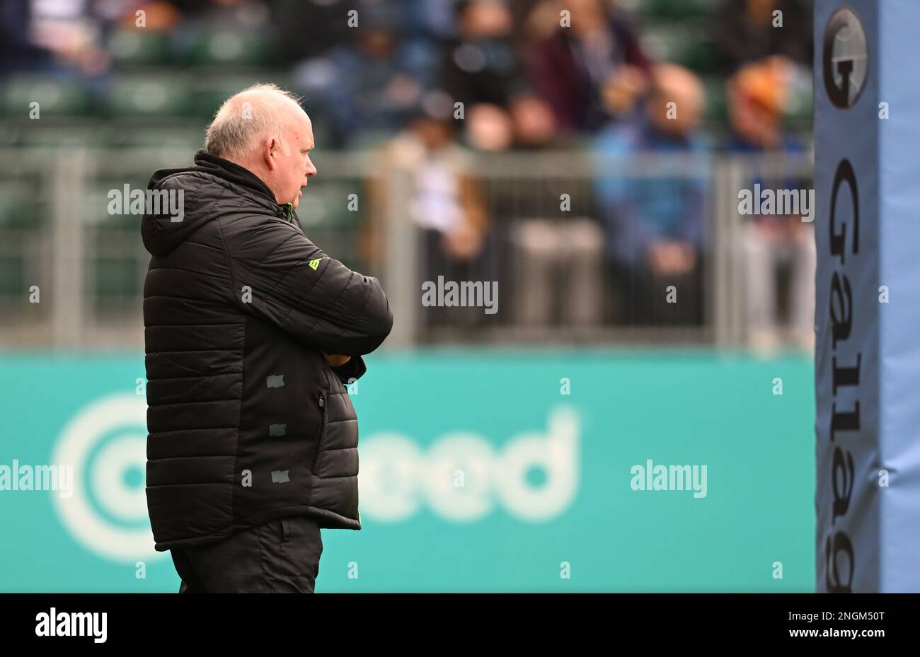 18th February 2023, The Recreation Ground, Bath, Somerset, England; Gallagher Premiership Rugby, Bath versus London Irish; Declan Kidney Director of Rugby for London Irish Stock Photo