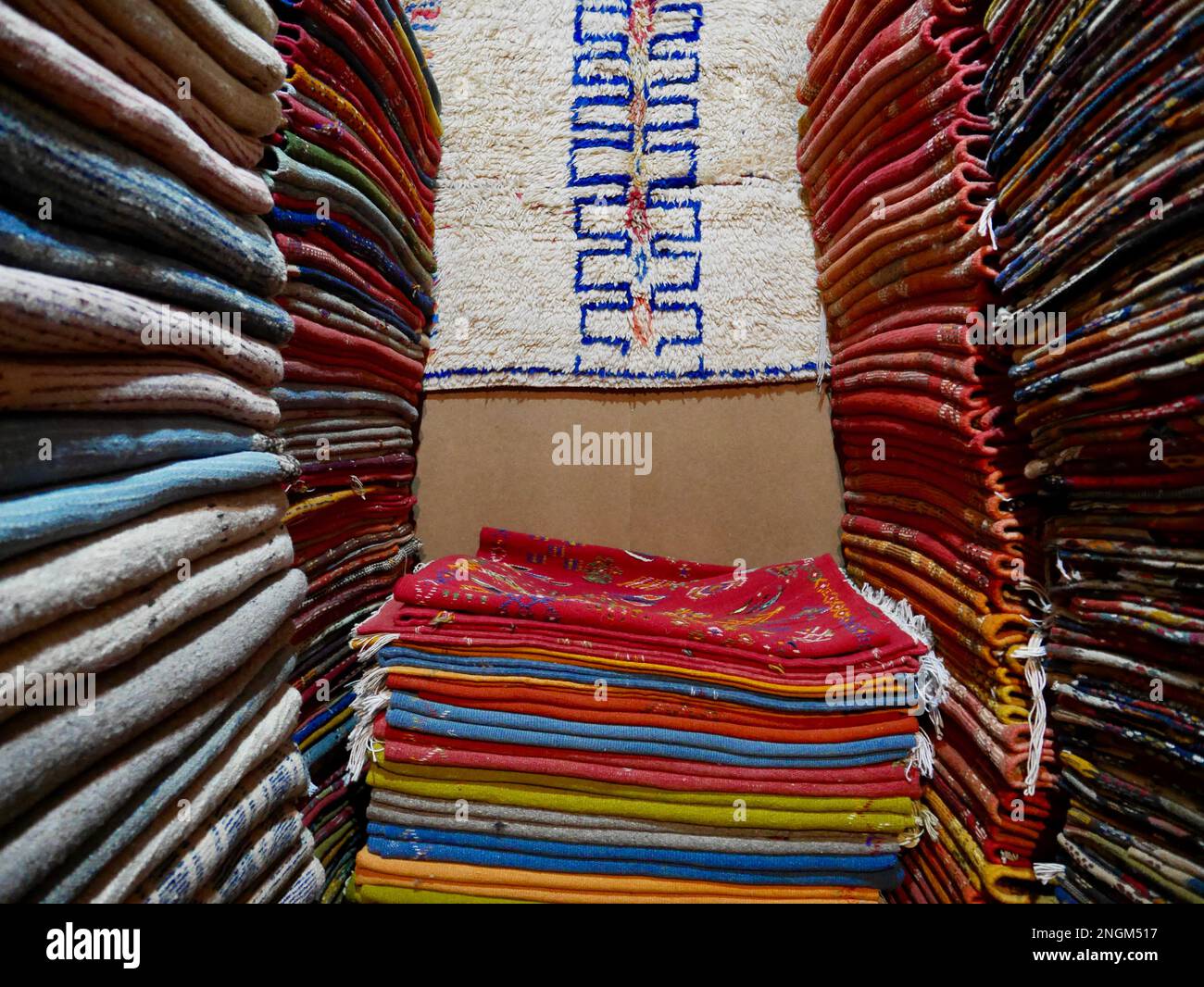 Pile of colorful Berber Carpets in Marrakech, Morocco Stock Photo Alamy