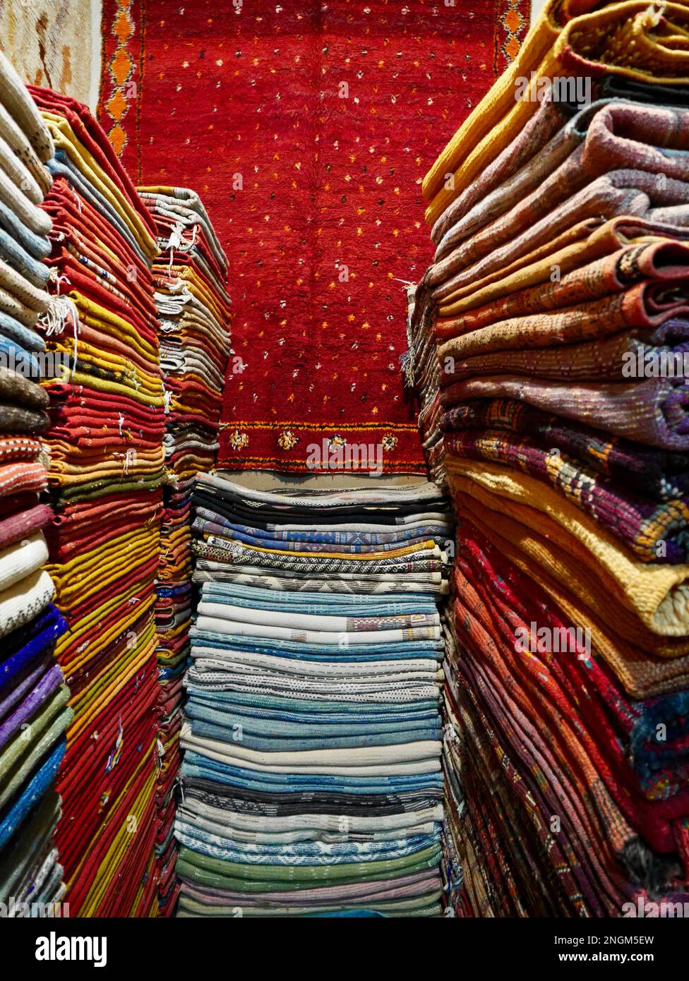 Pile of colorful Berber Carpets in Marrakech, Morocco Stock Photo Alamy
