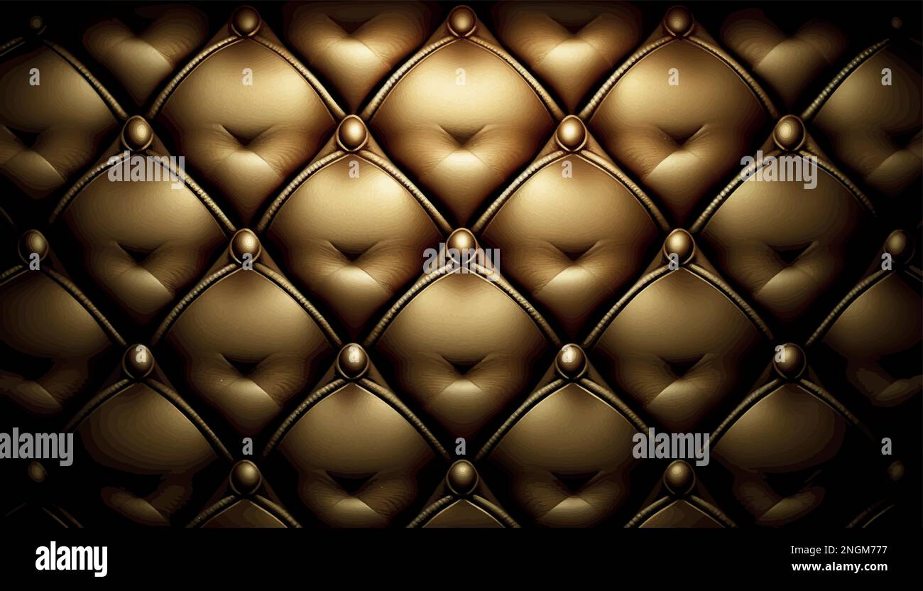 Luxurious leather pattern in golden color with diagonal waves of golden