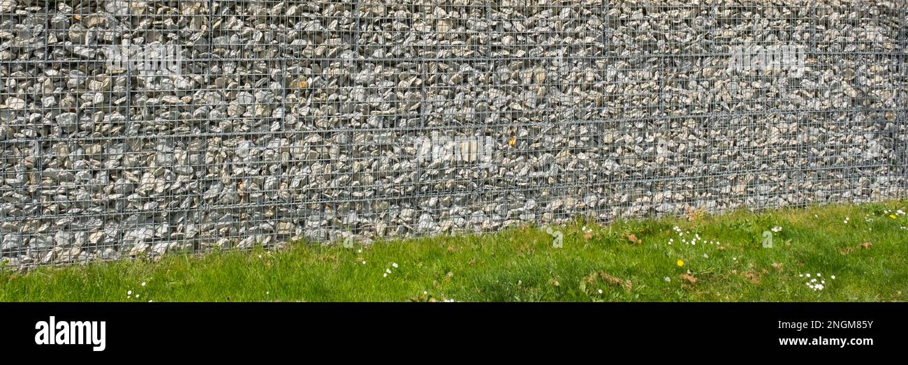 Modern stone wall Stock Photo