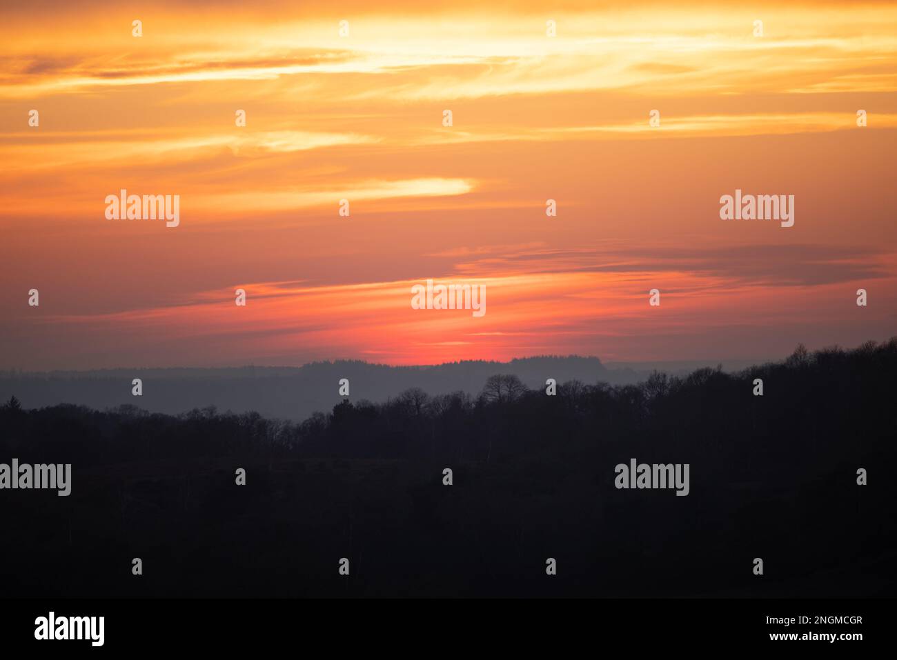 Winter sunset sky, UK Stock Photo - Alamy