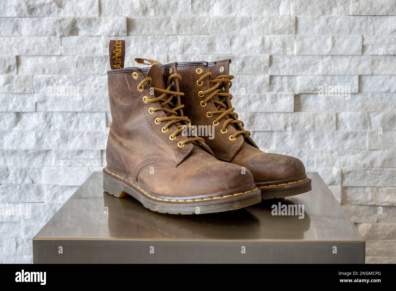 Kids brown doc martens 2025