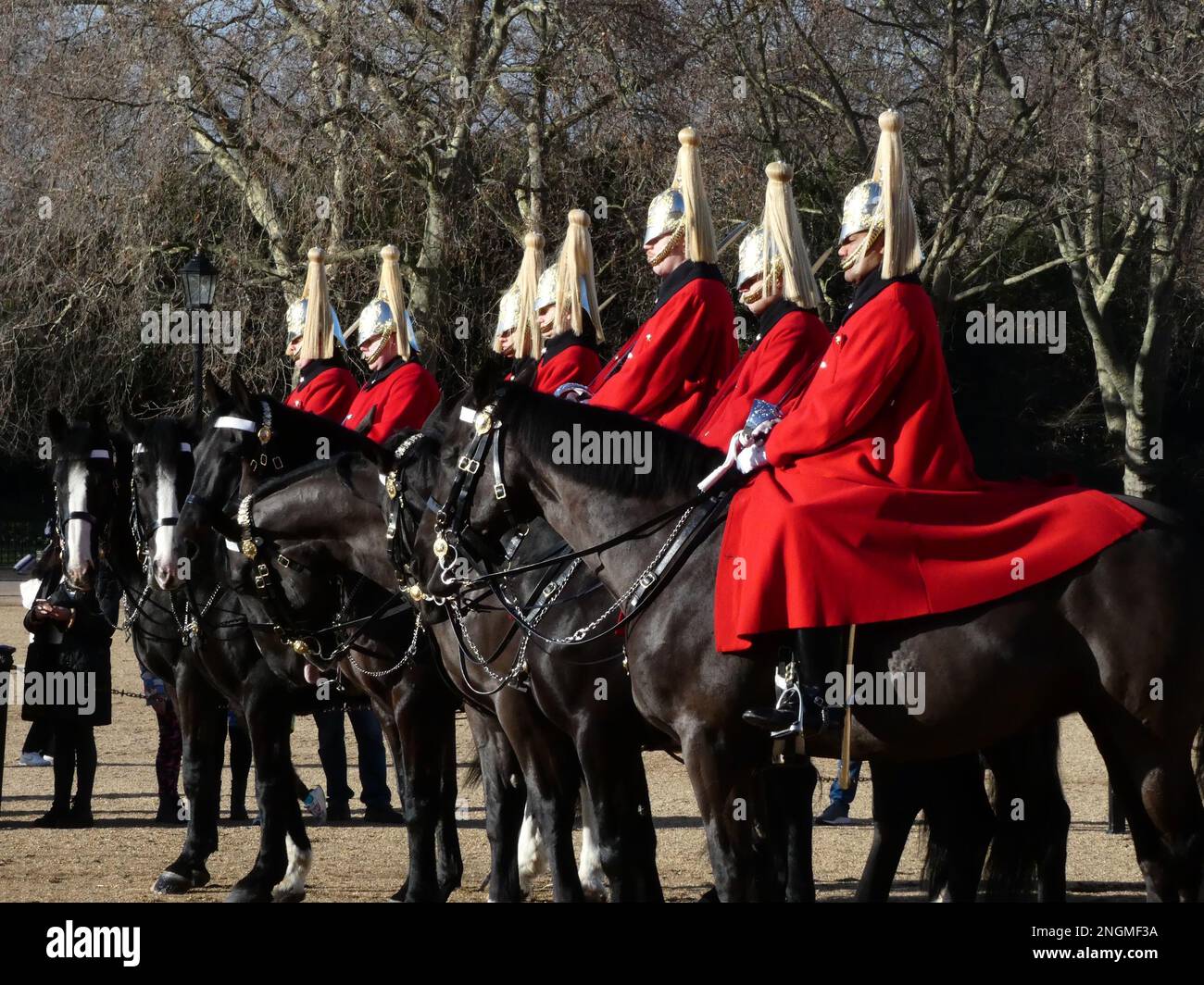 Changing of the King's Life Guard, Horse Guard's Parade, London Stock Photo