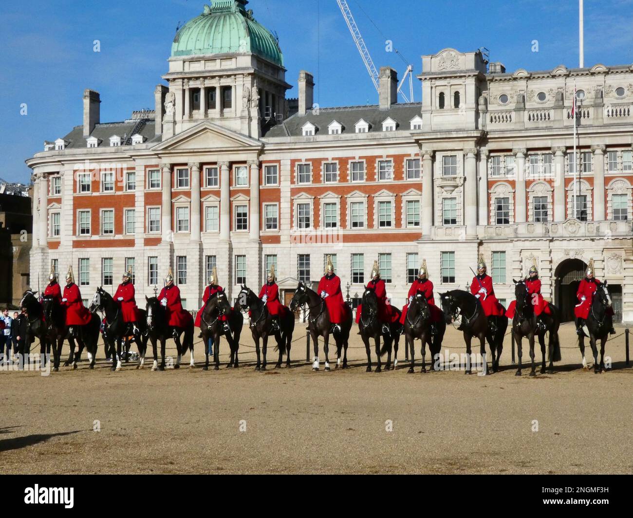 Changing of the King's Life Guard, Horse Guard's Parade, London Stock Photo