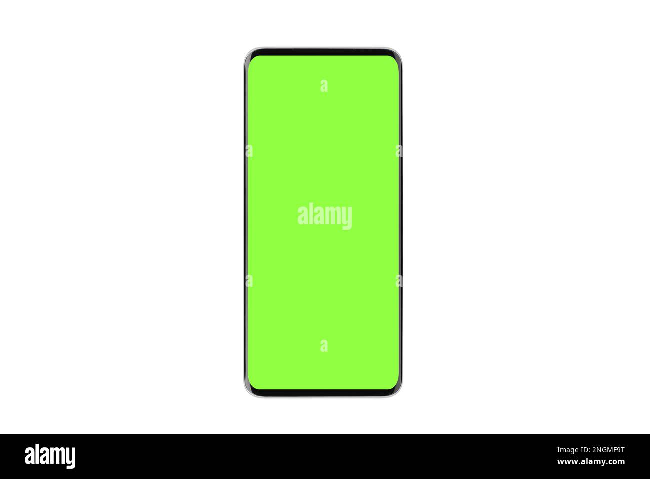 Frameless Modern Smartphone Mockup With Chroma Key Screen Isolated On