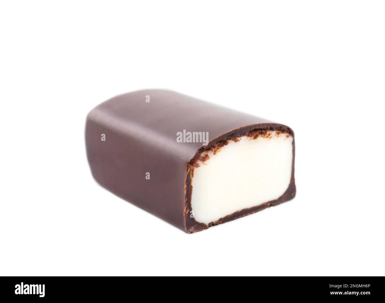 Delicious cut glazed curd snack isolated on white Stock Photo - Alamy