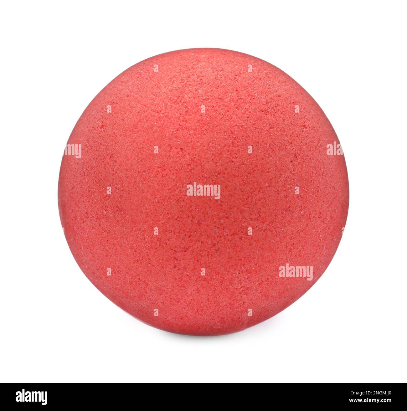 One red bath bomb isolated on white Stock Photo Alamy
