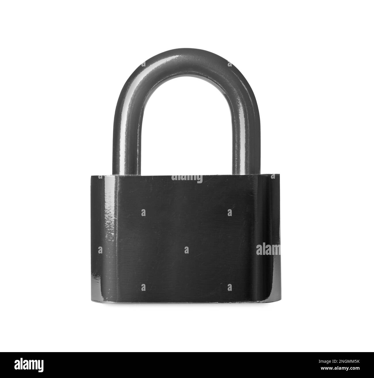 Steel padlock isolated on white. Safety concept Stock Photo - Alamy